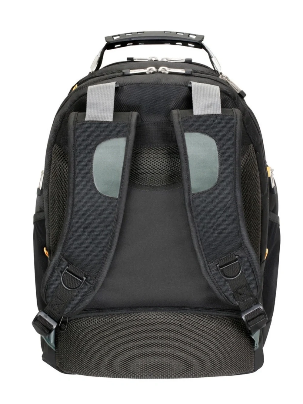 Targus Black and Gray Laptop Backpack with Yellow Accents